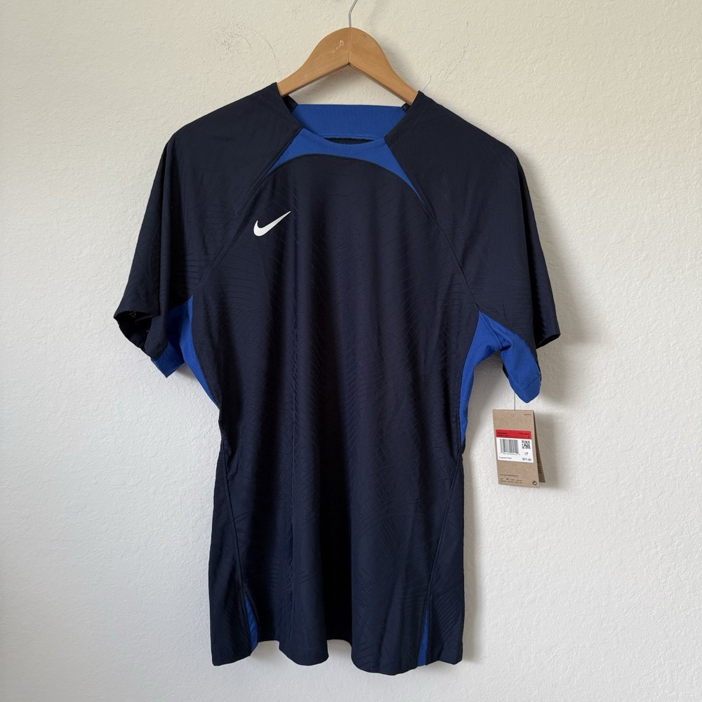 Nike Dri-FIT Vapor IV Knit Football Soccer Jersey Womens L DR0674 Navy Blue $77